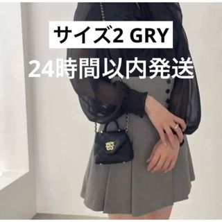 スナイデル(SNIDEL)の【新作完売品】snidel サイドプリーツスカショーパン サイズ2 GRY(ミニスカート)