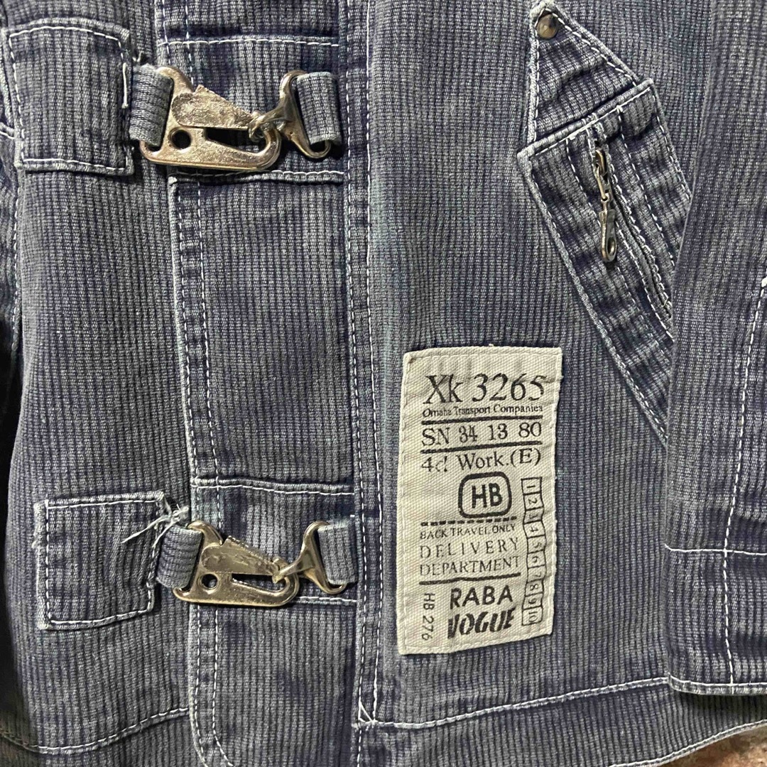 【激レア】M76 RABA ファイヤーマンジャケット 古着コーデュロイ ネイビー