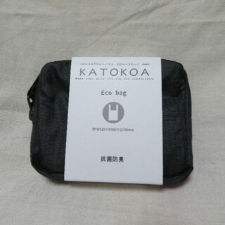 新￥1,430 KATOKOA カトコア 折りたたみエコバッグ 黒 抗菌防臭加工(エコバッグ)