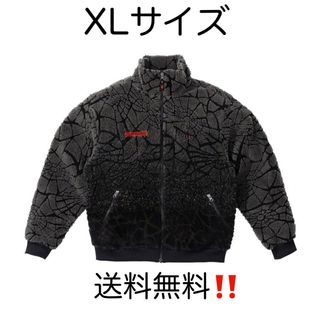 シュプリーム(Supreme)のシュプリーム  スパイダーウェブポウラフリースジャケット ブラック(ブルゾン)