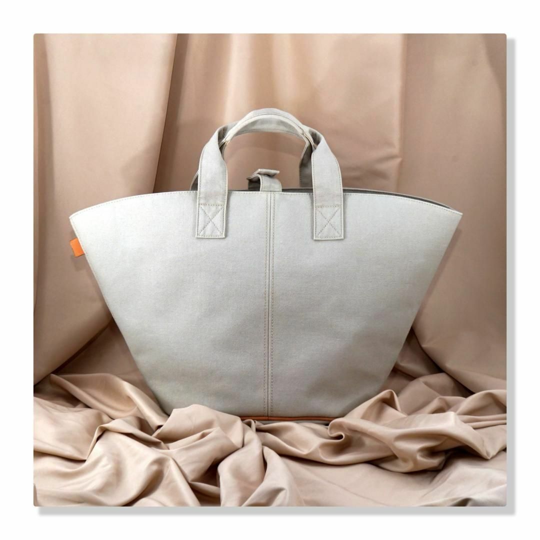 【美品】Hermès エルメス キャンバス パニエドプラージュ トートバッグ