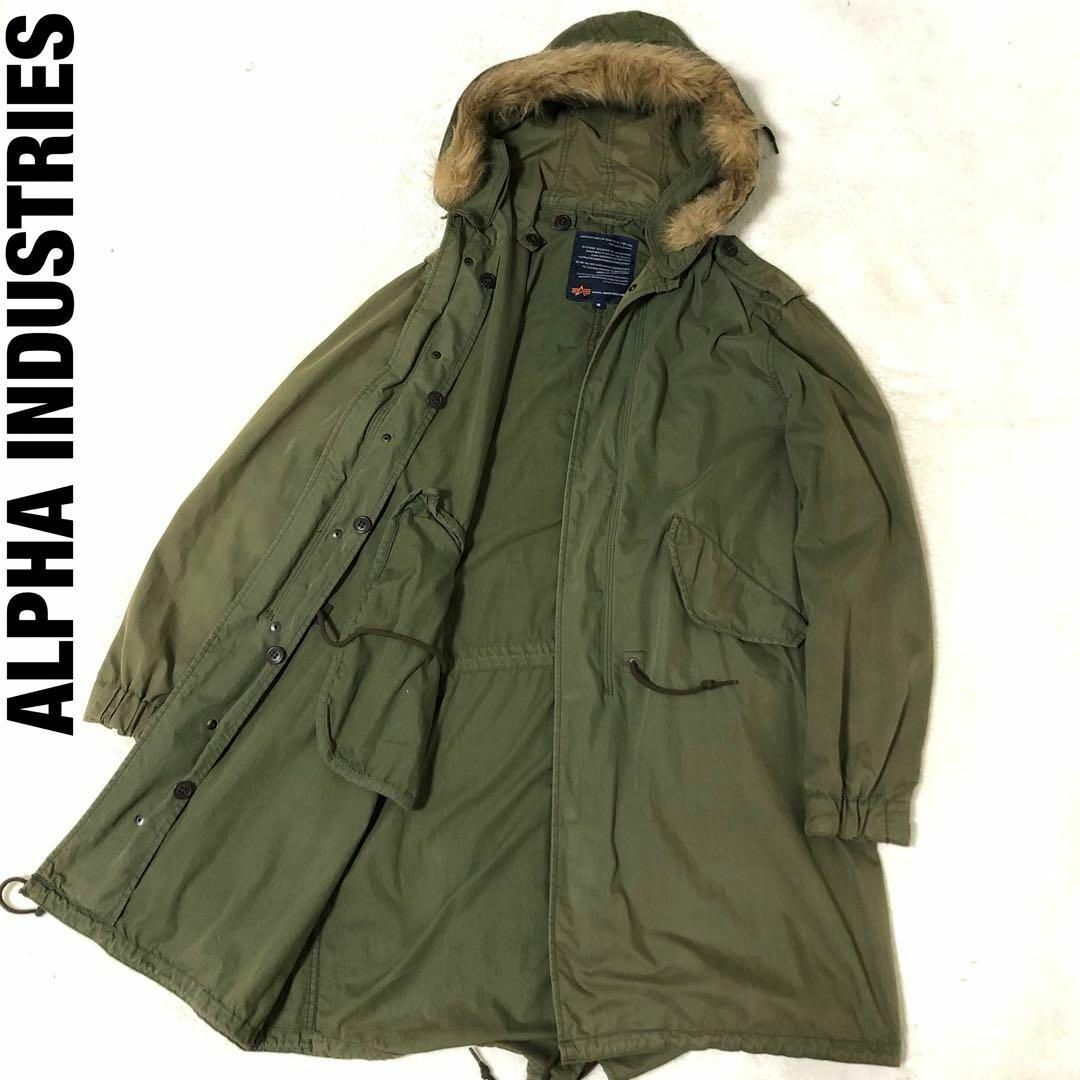 ALPHA INDUSTRIES - アルファインダストリーズ モッズコート M カーキ ...