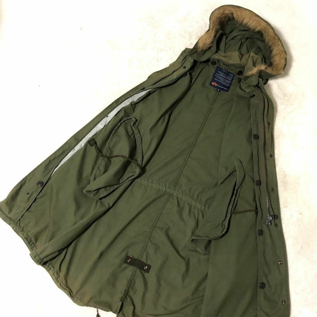 アルファインダストリーズ モッズコート M カーキ ファー M-65 ミリタリー