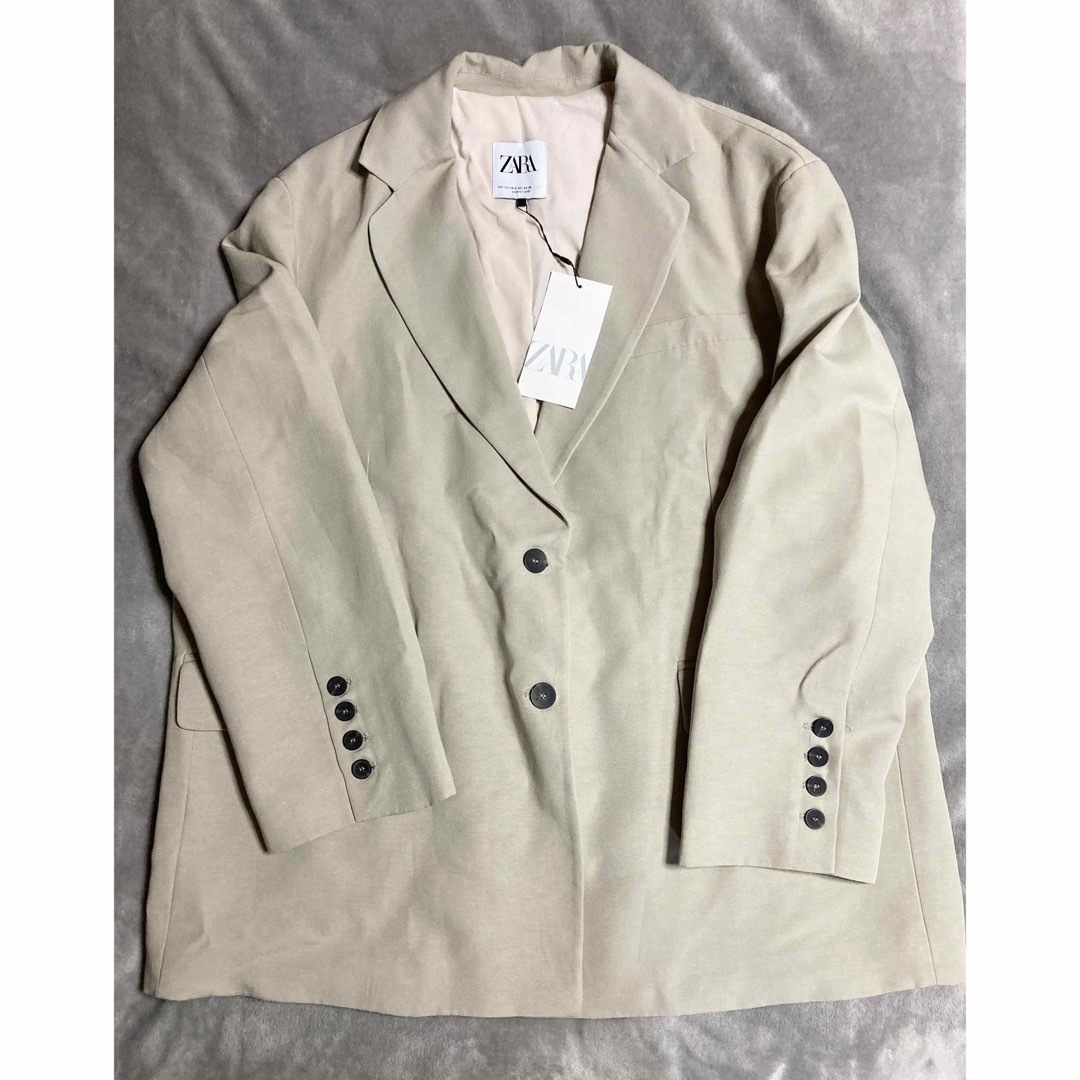 新品未使用 ZARA オーバーサイズリネンブレザー ジャケット テーラード 1