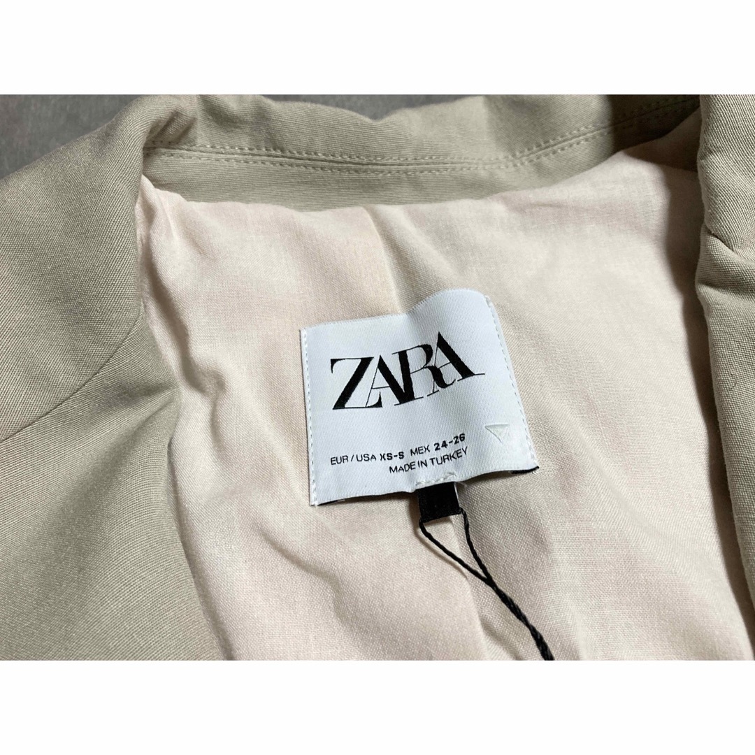 ZARA(ザラ)の新品未使用 ZARA オーバーサイズリネンブレザー ジャケット テーラード レディースのジャケット/アウター(テーラードジャケット)の商品写真