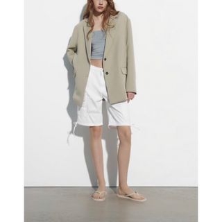 新品未使用 ZARA オーバーサイズリネンブレザー ジャケット テーラード