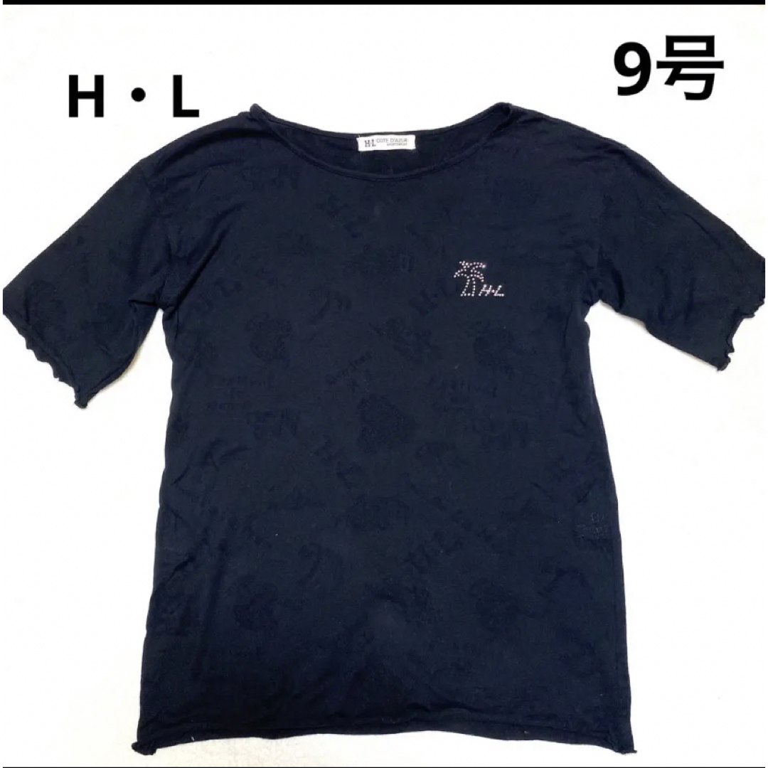 H.L(アッシュエル)のH.L Tシャツ　黒　9号　M レディースのトップス(Tシャツ(半袖/袖なし))の商品写真