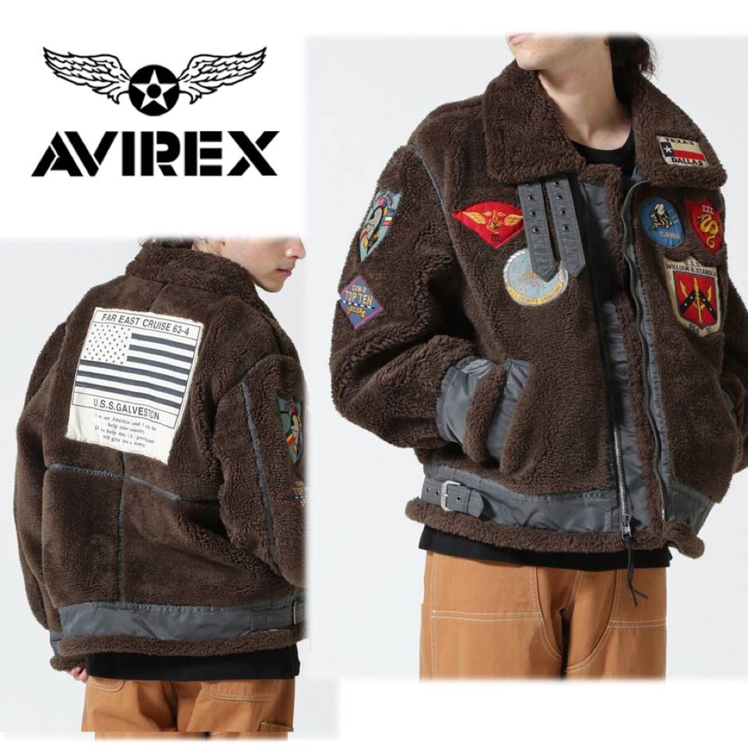 AVIREXアヴィレックス　フライトジャケット　ボアジャケット　ミリタリー　XL