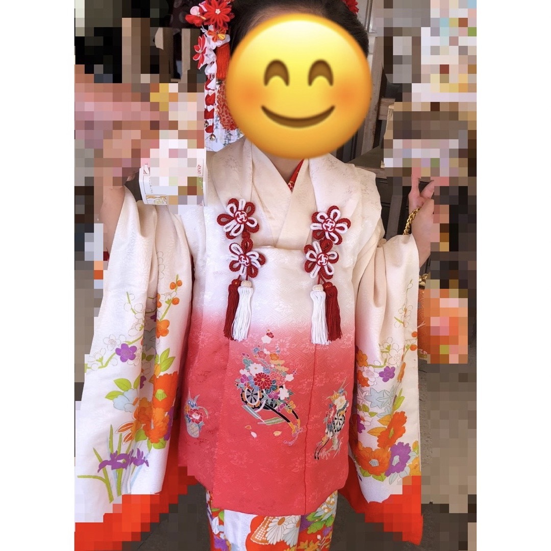 七五三 三歳お祝い着 正絹 日本製 被布コート 陽気な天使の通販 by