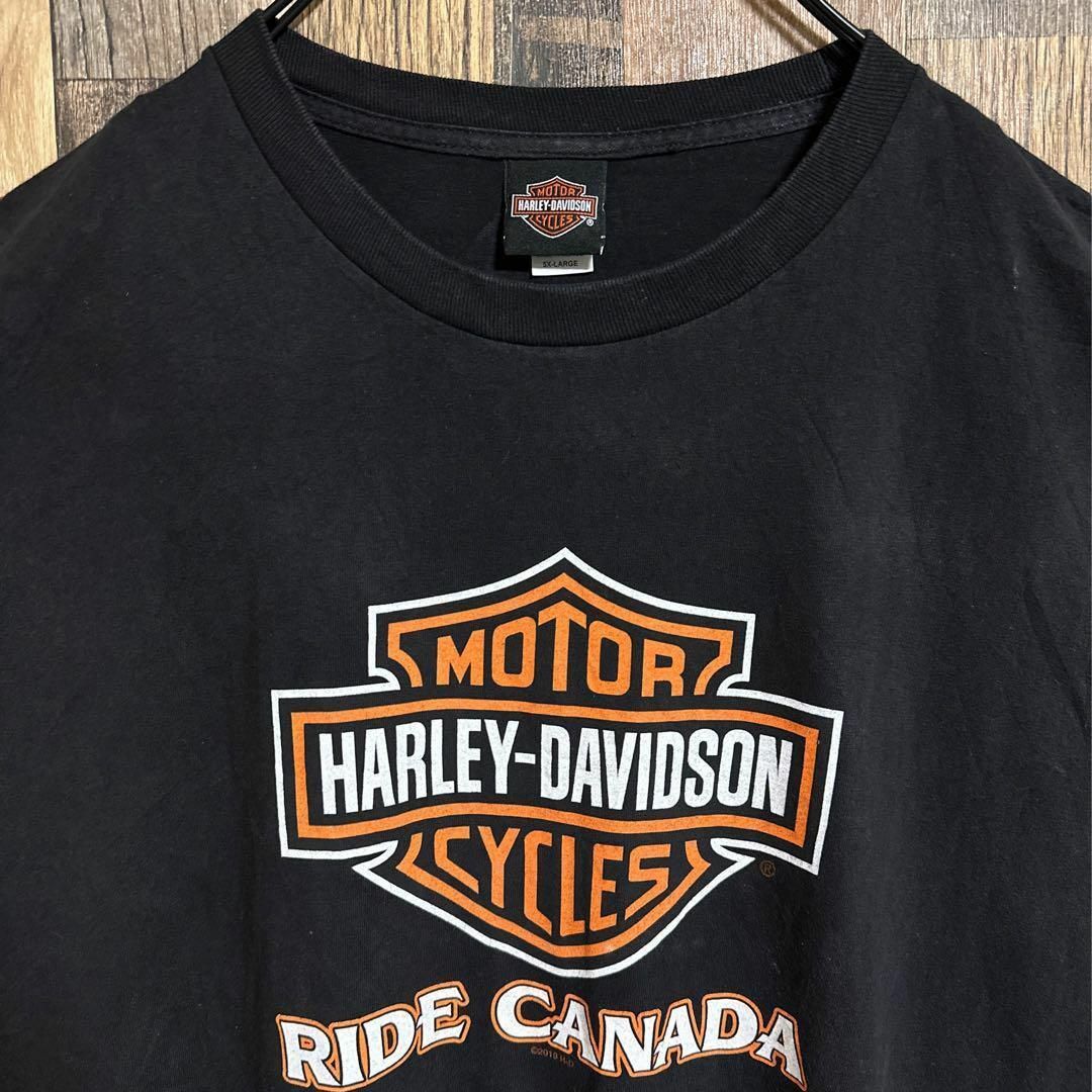 ハーレーダビッドソン Tシャツ 5XL ビッグサイズ ロゴ カナダ USA古着