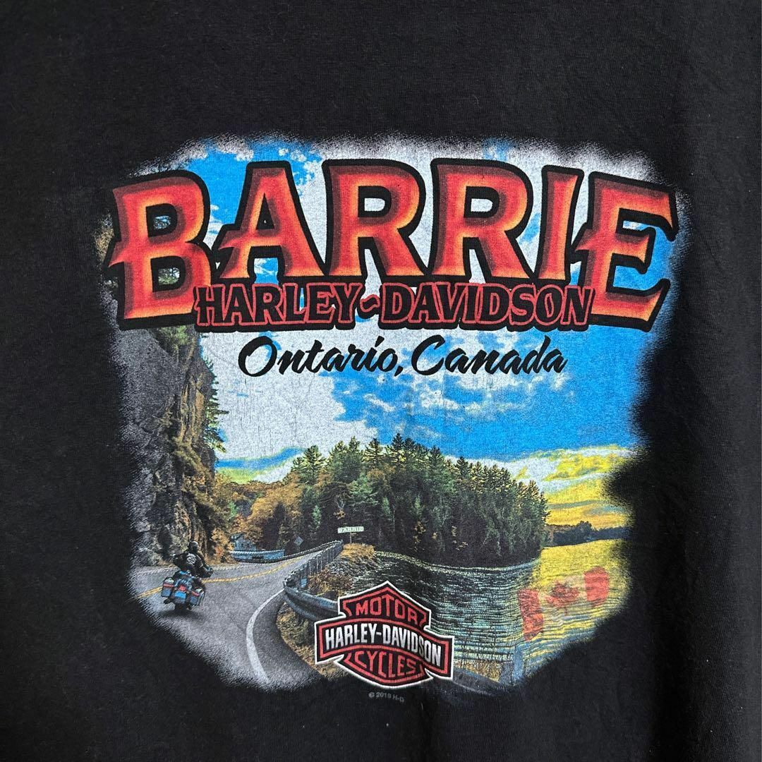 Harley Davidson(ハーレーダビッドソン)のハーレーダビッドソン Tシャツ 5XL ビッグサイズ ロゴ カナダ USA古着 メンズのトップス(Tシャツ/カットソー(七分/長袖))の商品写真