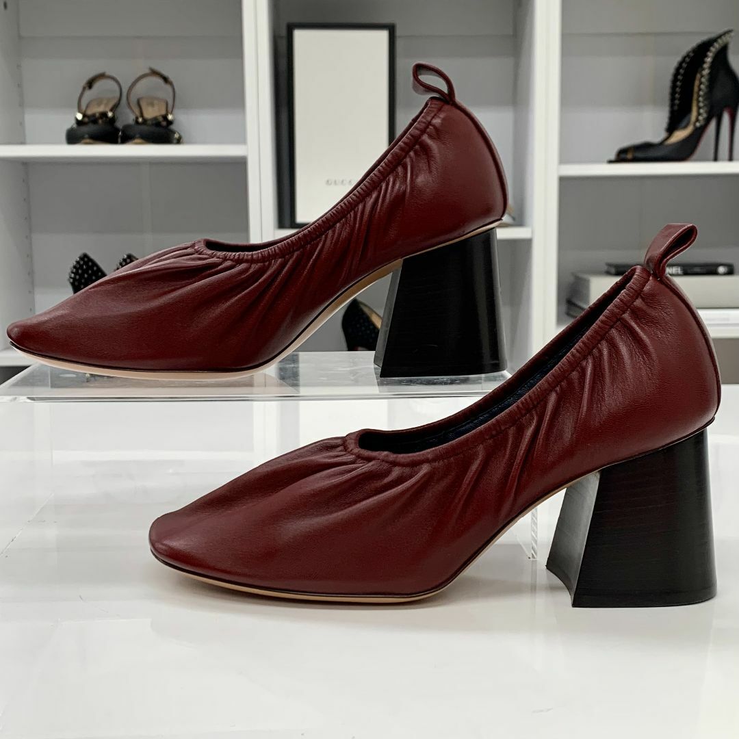 celine - 7135 未使用 セリーヌ フィービー レザー パンプス バレエ