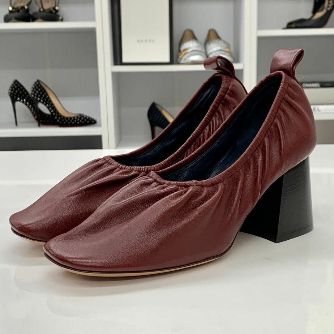 celine - 7135 未使用 セリーヌ フィービー レザー パンプス バレエ