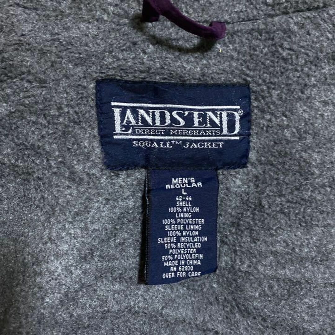 LANDS'END ナイロンジャケット 内フリース ロゴ アウター USA古着の ...