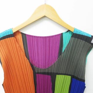 ISSEY MIYAKE - PLEATS PLEASE プリーツ マルチカラー ワンピース 美品 ...