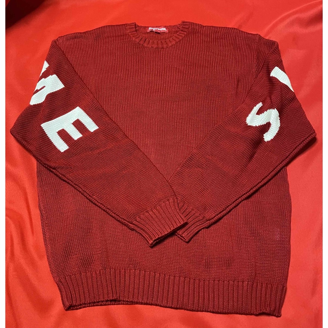 L Supreme Back Logo Sweater 赤 国内正規品　②