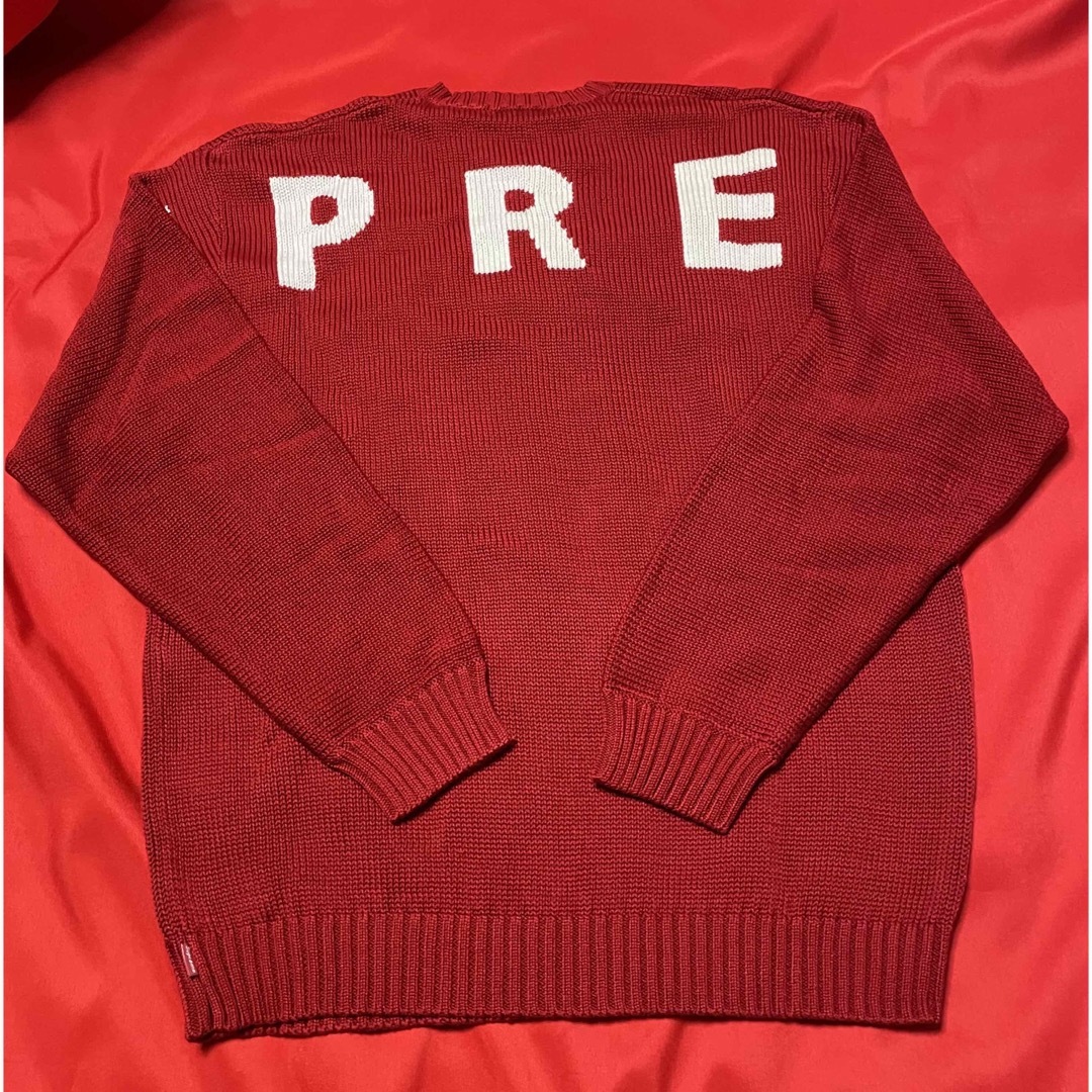 L Supreme Back Logo Sweater 赤 国内正規品　②