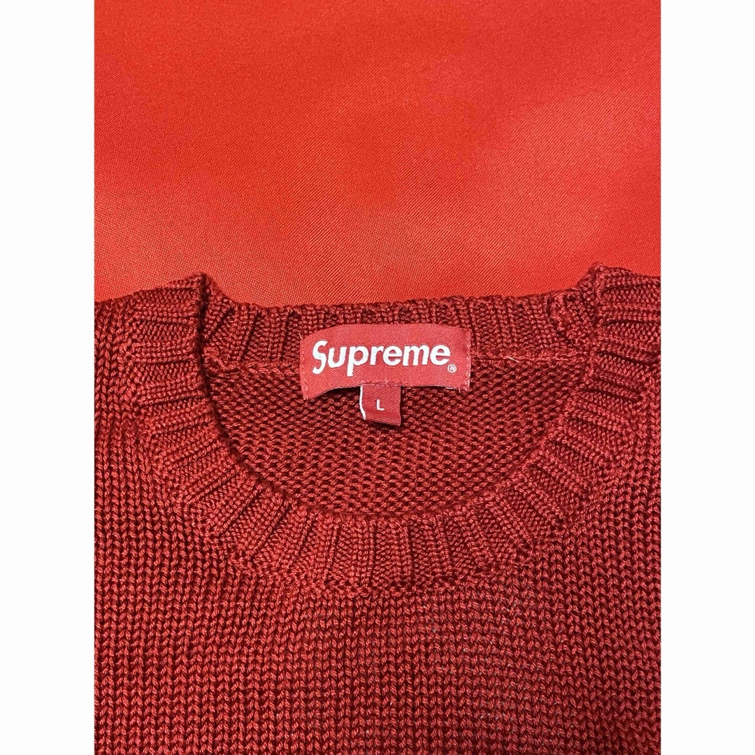 Supreme(シュプリーム)の【新品】 Supreme 20SS Back Logo sweater 赤 L メンズのトップス(ニット/セーター)の商品写真