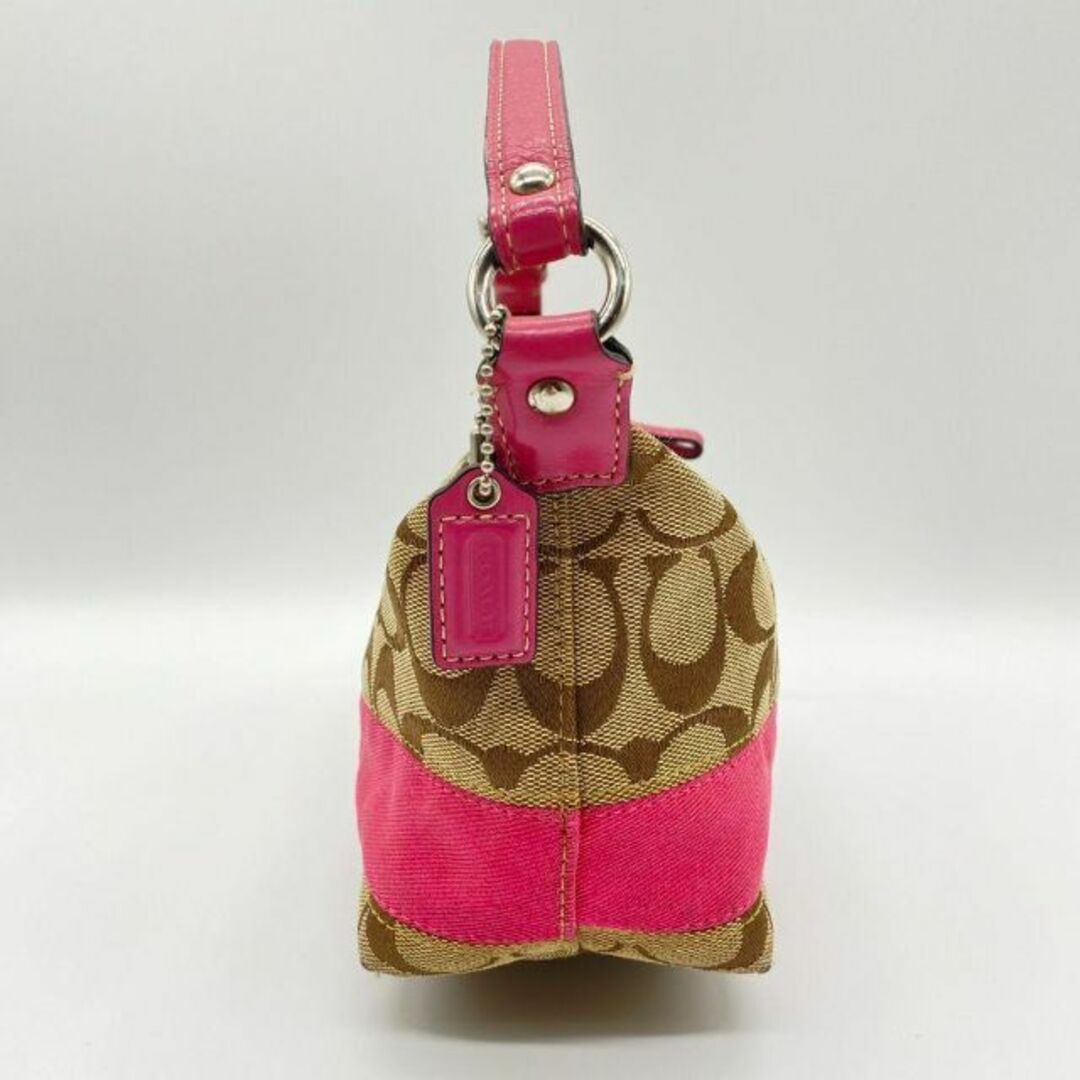 ✨美品✨COACH コーチ シグネチャー ワンショルダー ハンドバッグ ピンク