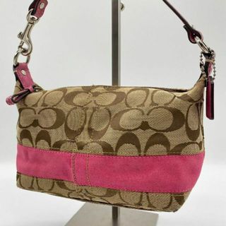 ✨美品✨COACH コーチ シグネチャー ワンショルダー ハンドバッグ ピンク