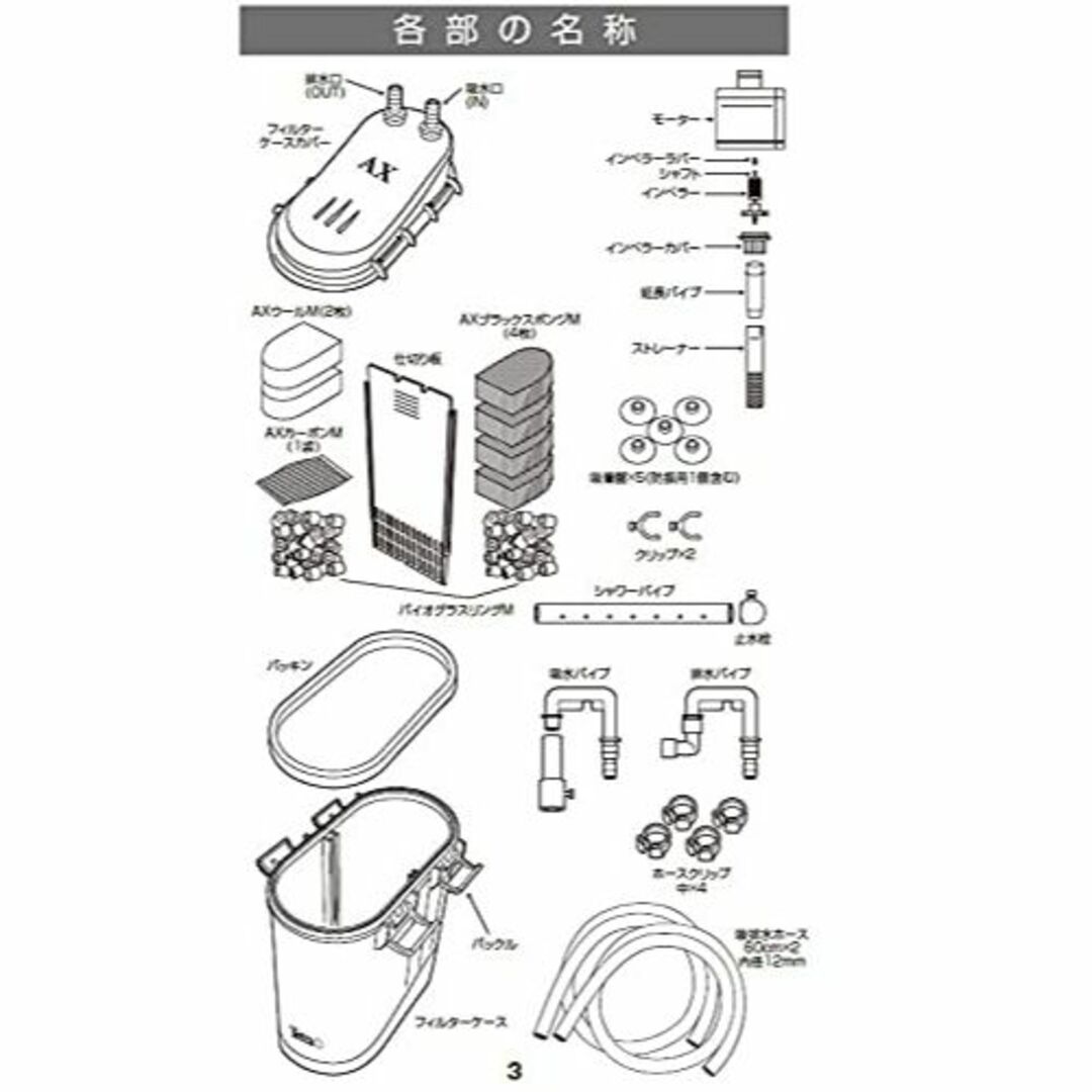 【パターン名:VAX-60】テトラ (Tetra) 水槽 バリューAXパワーフィ 5