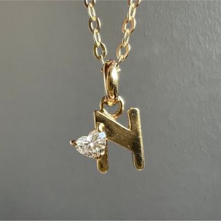 スタージュエリー(STAR JEWELRY)のスタージュエリー K18 YG ダイヤモンド イニシャル ペンダントトップ(チャーム)