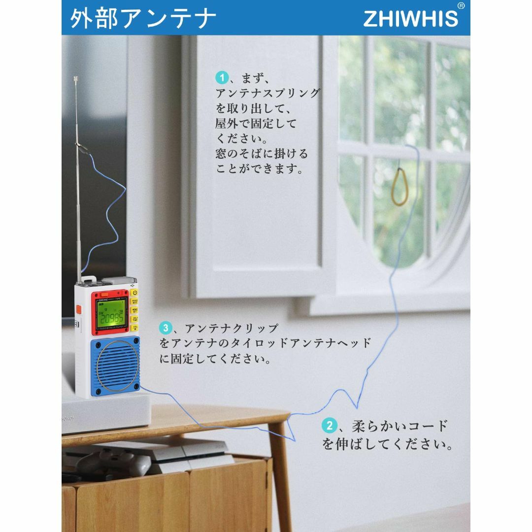 【カラー: ロボット】ZHIWHIS ラジオ小型防災 Bluetoothスピーカ