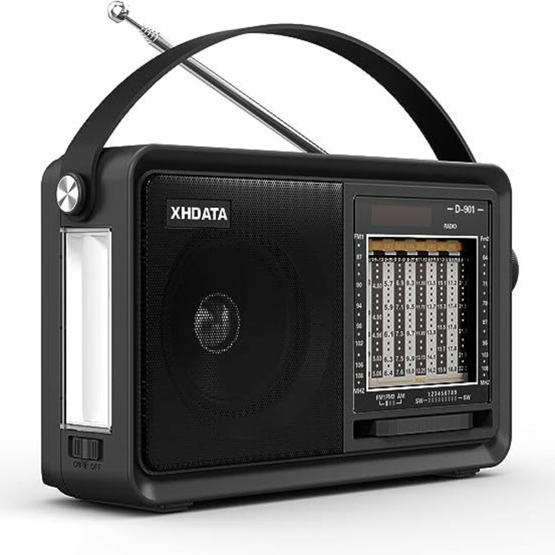 XHDATA D901 ポータブルラジオ 防災ラジオ FM AM SW ワイドF 5