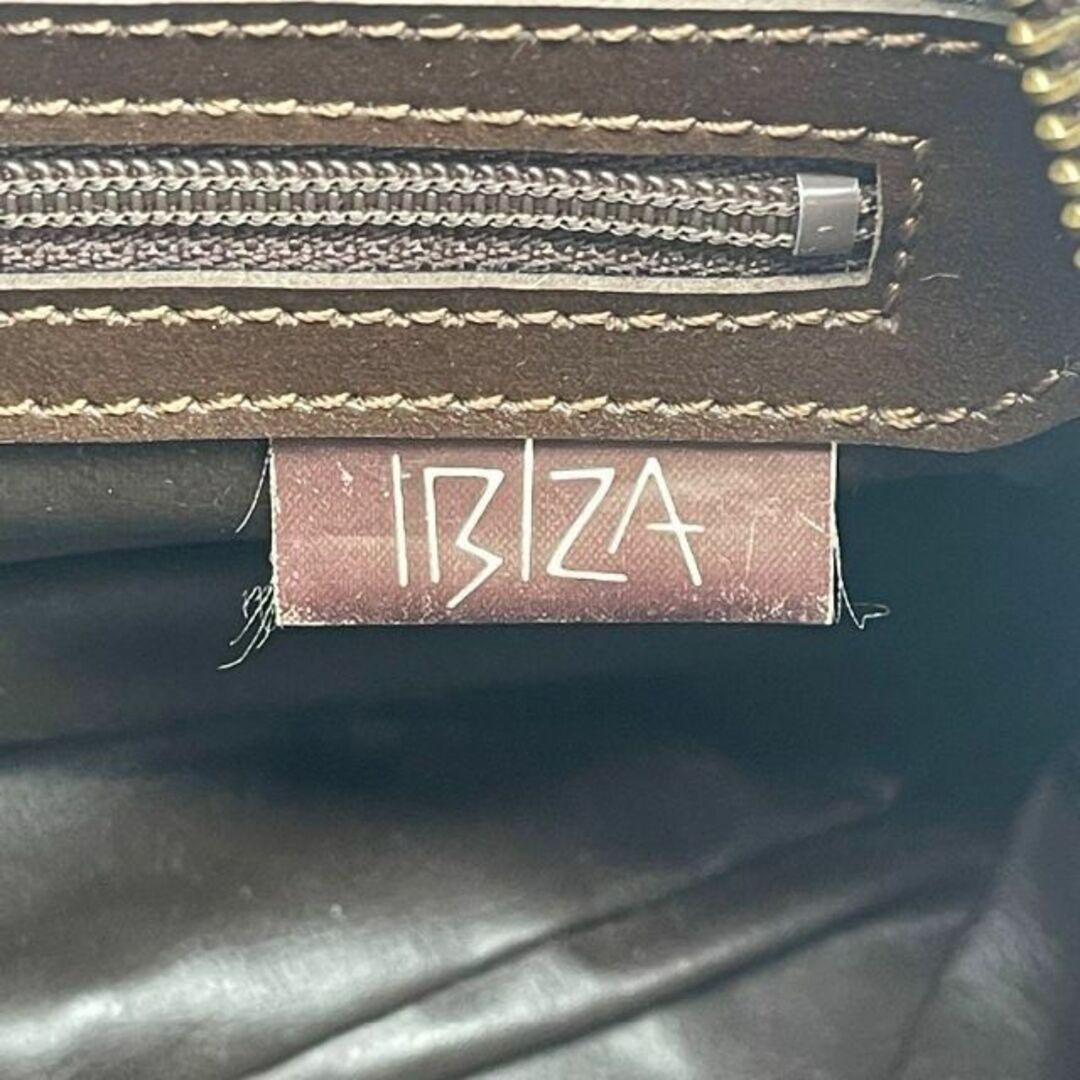 付属品チャーム✨️美品✨️IBIZA オールレザー ハンドバッグ トートバッグ ミニボストン