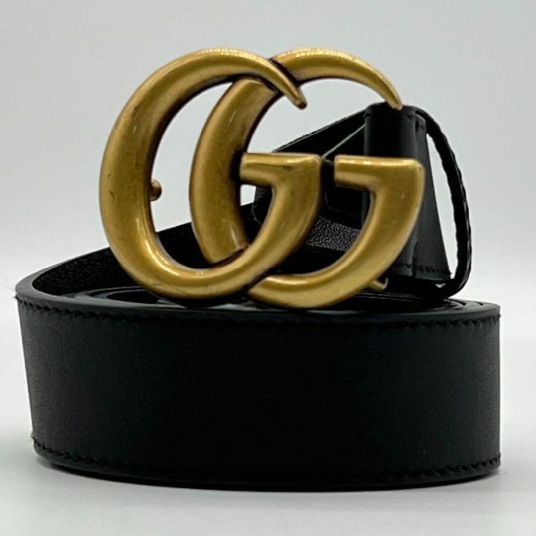 Gucci - ✨️美品✨️GUCCI マーモント レザーベルト GG ブラック