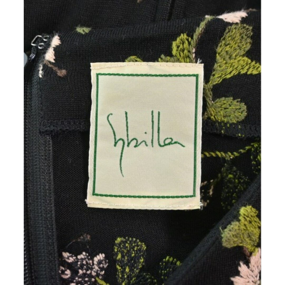 Sybilla - Sybilla シビラ ワンピース M 黒xピンクx緑等(花柄) 【古着