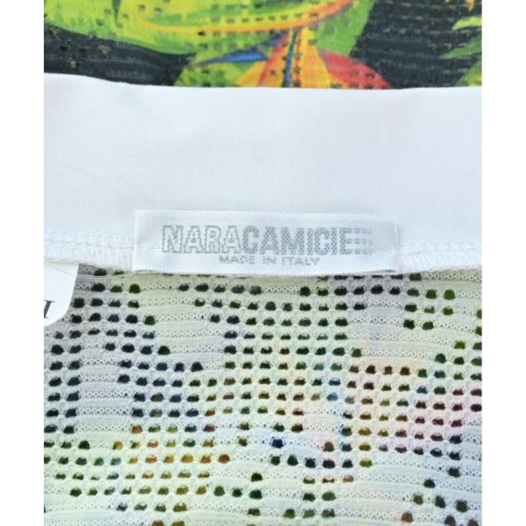 NARACAMICIE(ナラカミーチェ)のNARA CAMICIE ブラウス 2(M位) 黒x緑xピンク等(ボタニカル) 【古着】【中古】 レディースのトップス(シャツ/ブラウス(長袖/七分))の商品写真