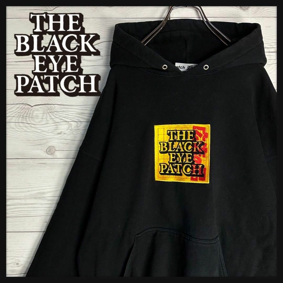 コットン状態【即完売モデル】BLACK EYE PATCH センター刺繍ロゴ パーカー
