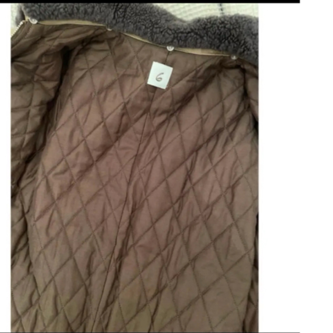 6 (ROKU)(ロク)の美品6(ROKU) ボアカラー ジップアップコート レディースのジャケット/アウター(ミリタリージャケット)の商品写真
