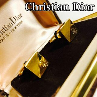 クリスチャンディオール(Christian Dior)の【美品】ディオール カフス ゴールド 箱付き 刻印入り(カフリンクス)