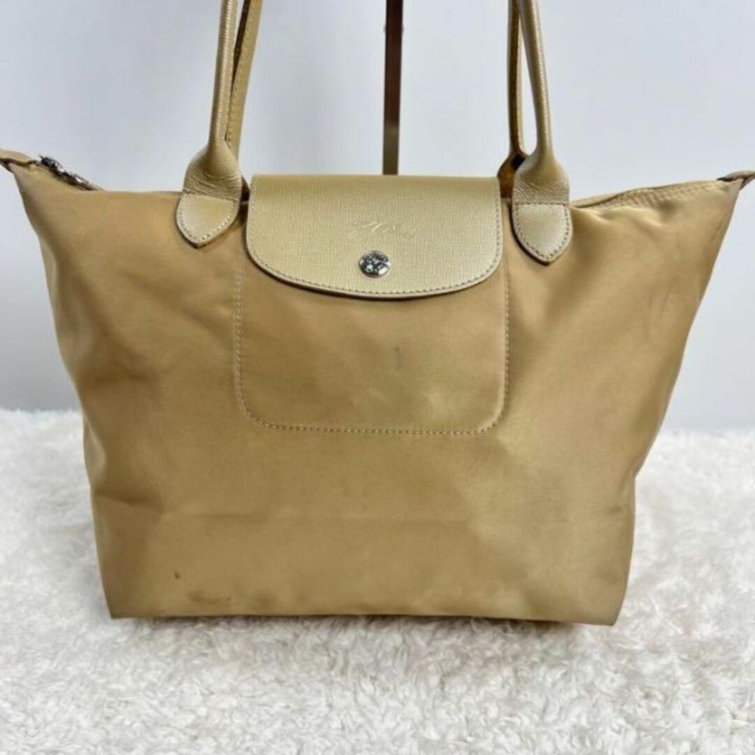 ✨良品✨LONGCHAMP ロンシャン　プリアージュM トートバッグ　ベージュ