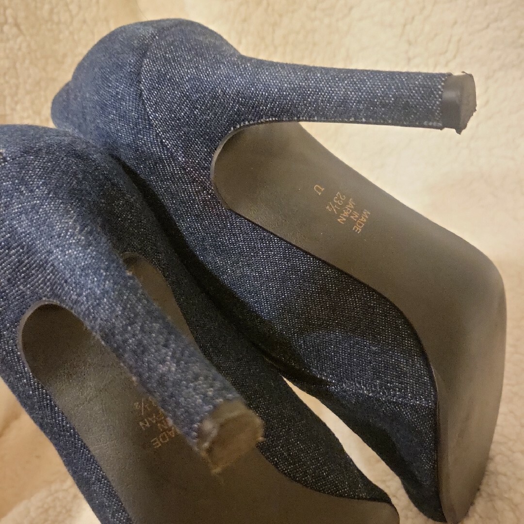 DIANA(ダイアナ)の美品　 DIANA ダイアナ デニムショートブーツ 23.5cm レディースの靴/シューズ(ブーティ)の商品写真