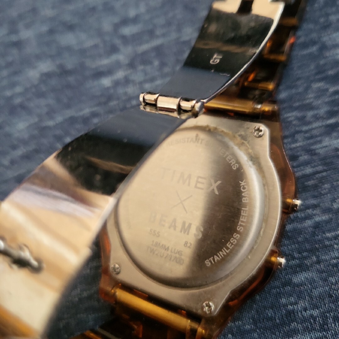 TIMEX(タイメックス)の希少　タイメックス×ビームス別注　べっ甲　TIMEX×BEAMS　デジタル レディースのファッション小物(腕時計)の商品写真