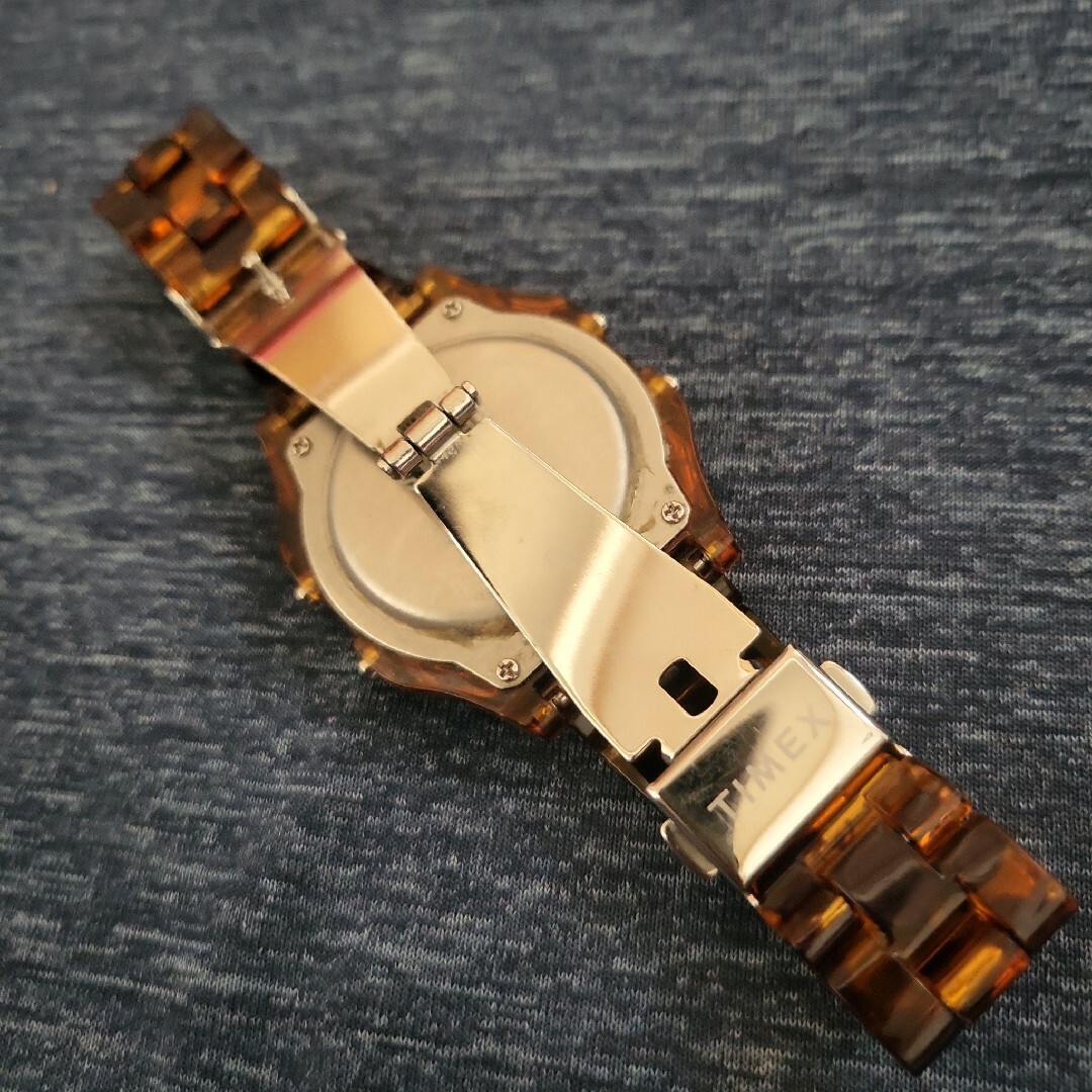 TIMEX(タイメックス)の希少　タイメックス×ビームス別注　べっ甲　TIMEX×BEAMS　デジタル レディースのファッション小物(腕時計)の商品写真