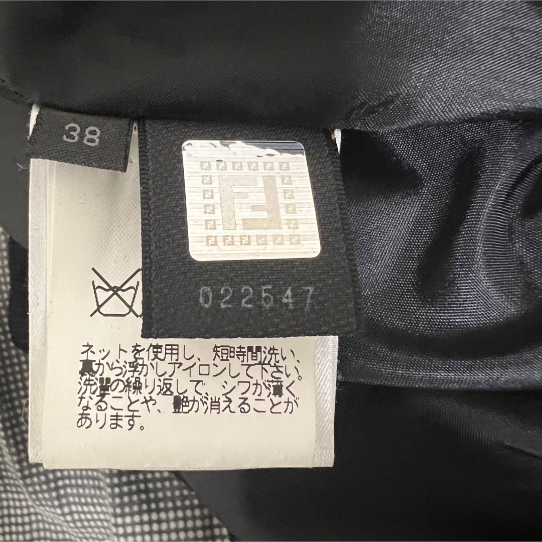 【美品】FENDI フェンディ　モダール生地　ベルト付　ひざ丈　ブラック　M 5