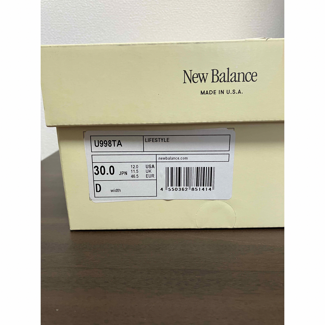 New Balance(ニューバランス)の連休特別価格！newbalance 998TA 30cm 新品 ニューバランス メンズの靴/シューズ(スニーカー)の商品写真