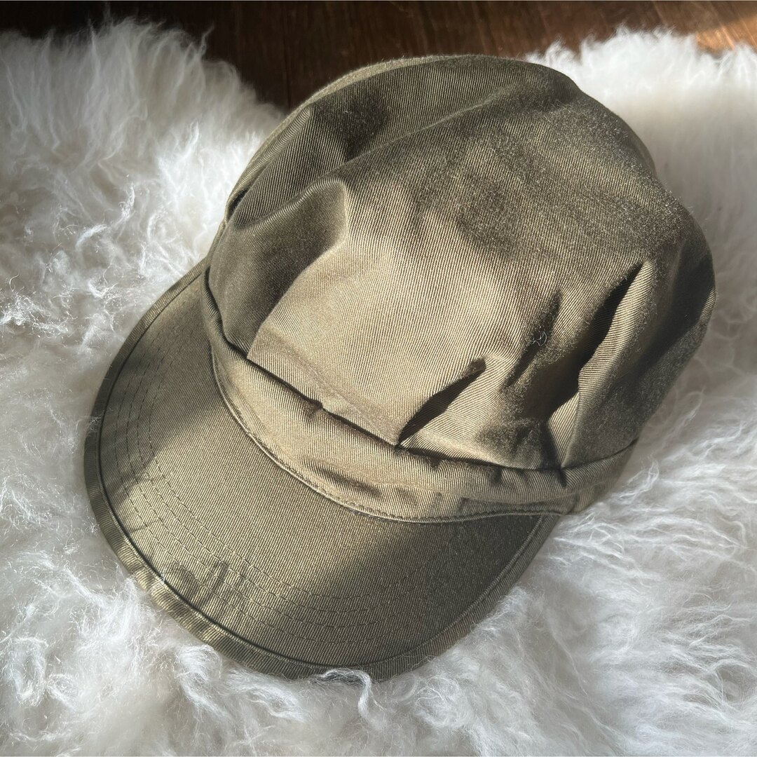 DEUXIEME CLASSE(ドゥーズィエムクラス)のmoussy ピーチ加工 work CAP キャスケット キャップ カーキ レディースの帽子(キャップ)の商品写真