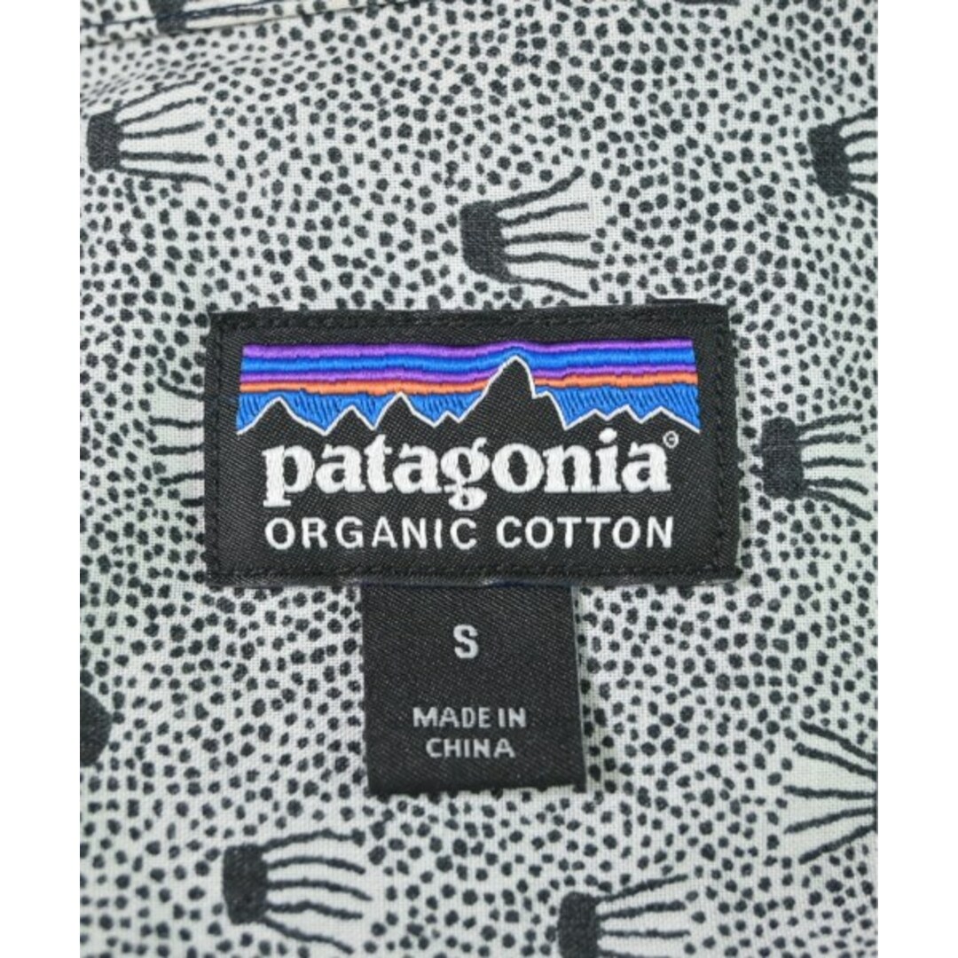 patagonia パタゴニア カジュアルシャツ S 黒x白x青等(総柄)