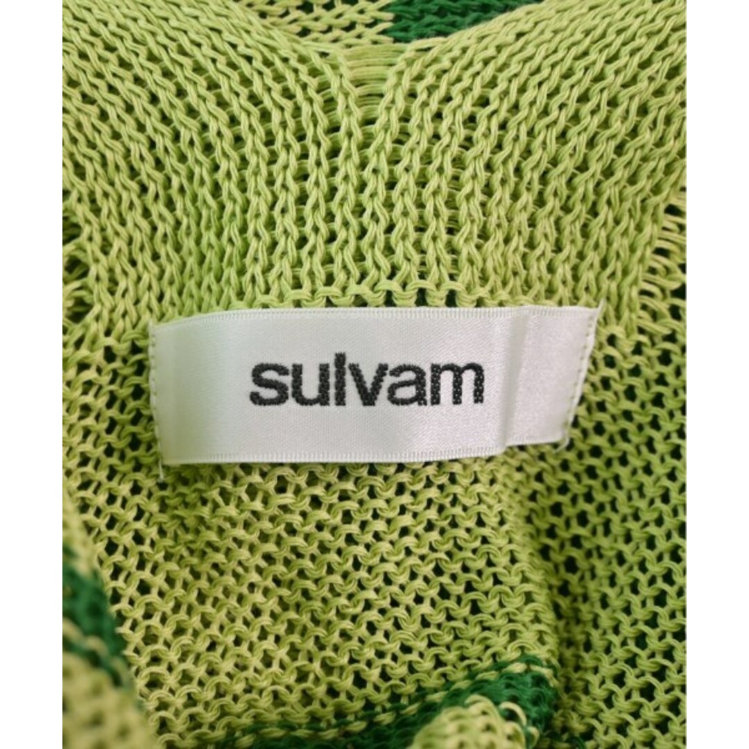 sulvam(サルバム)のsulvam サルバム カーディガン M 緑x黄緑 【古着】【中古】 メンズのトップス(カーディガン)の商品写真