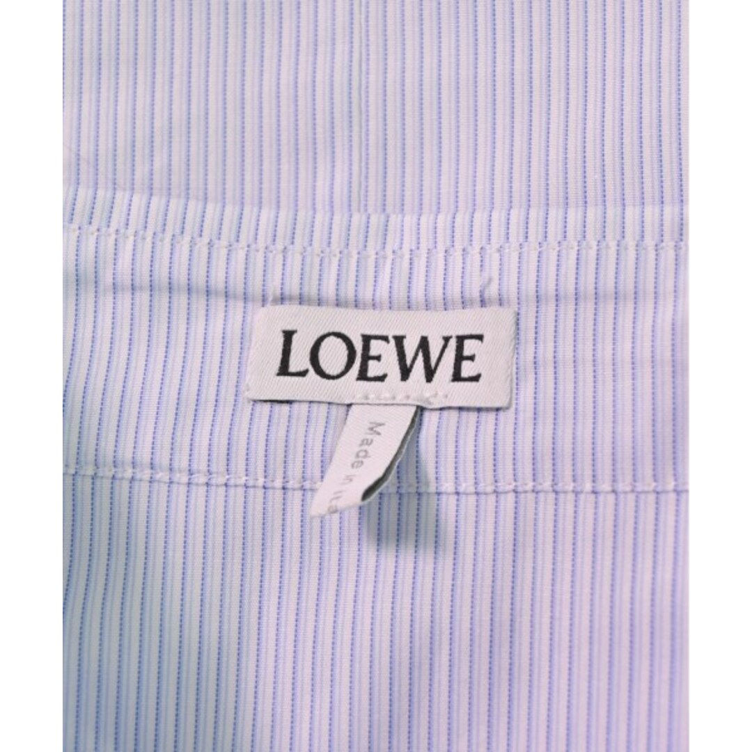 LOEWE ロエベ カジュアルシャツ M 青系(ストライプ)