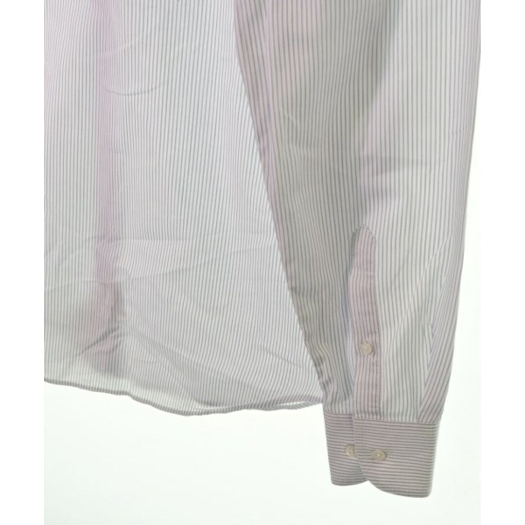 EMPORIO ARMANI ドレスシャツ 40(L位) 白x青(ストライプ) 4