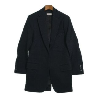 ドリスヴァンノッテン(DRIES VAN NOTEN)のDRIES VAN NOTEN テーラードジャケット XS 紺x黒(総柄) 【古着】【中古】(テーラードジャケット)