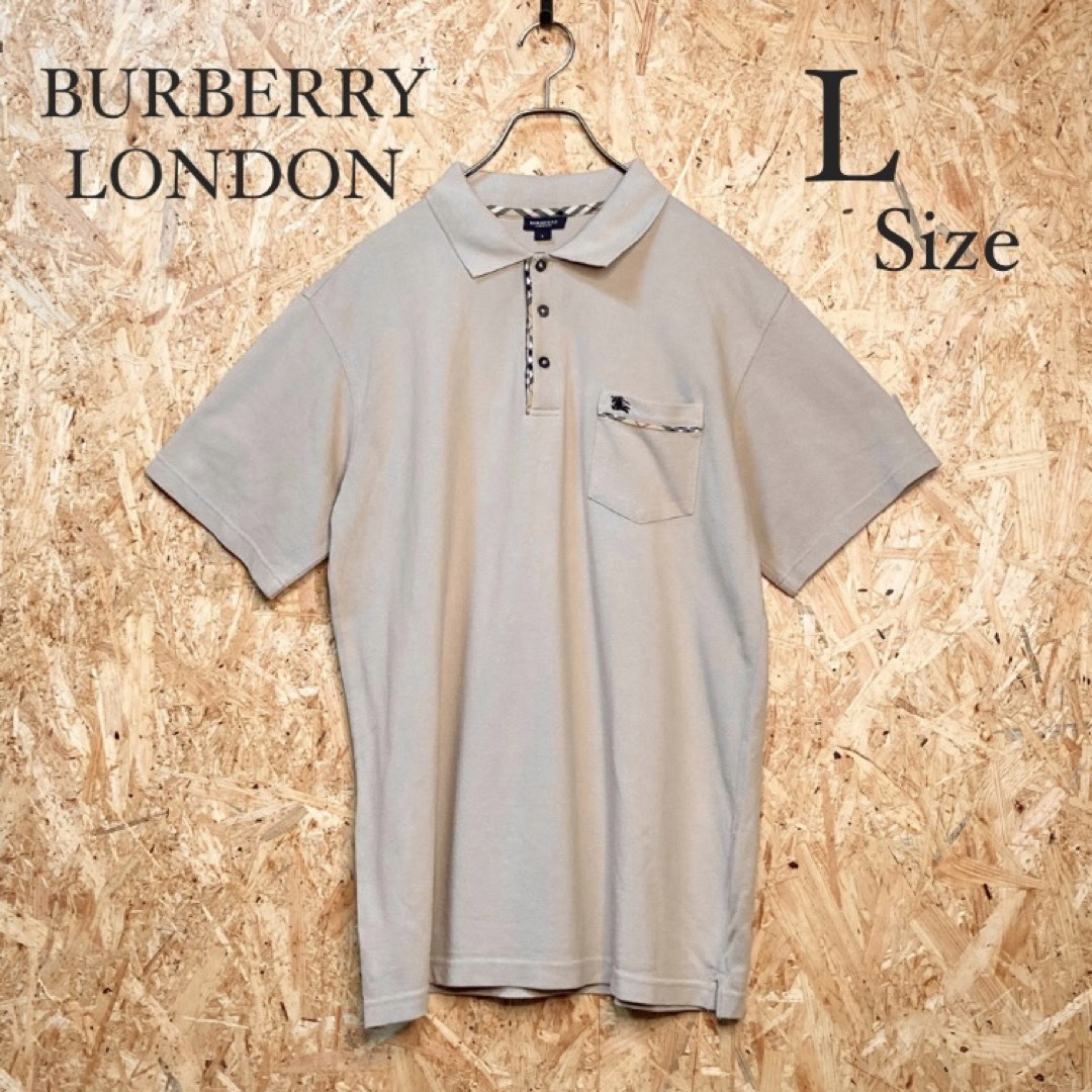 BURBERRY - Burberry London 半袖 L ポロシャツ ノバチェック柄