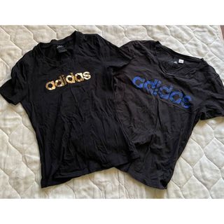 アディダス(adidas)のadidas アディダス　黒　半袖Tシャツ　2枚　L(Tシャツ(半袖/袖なし))