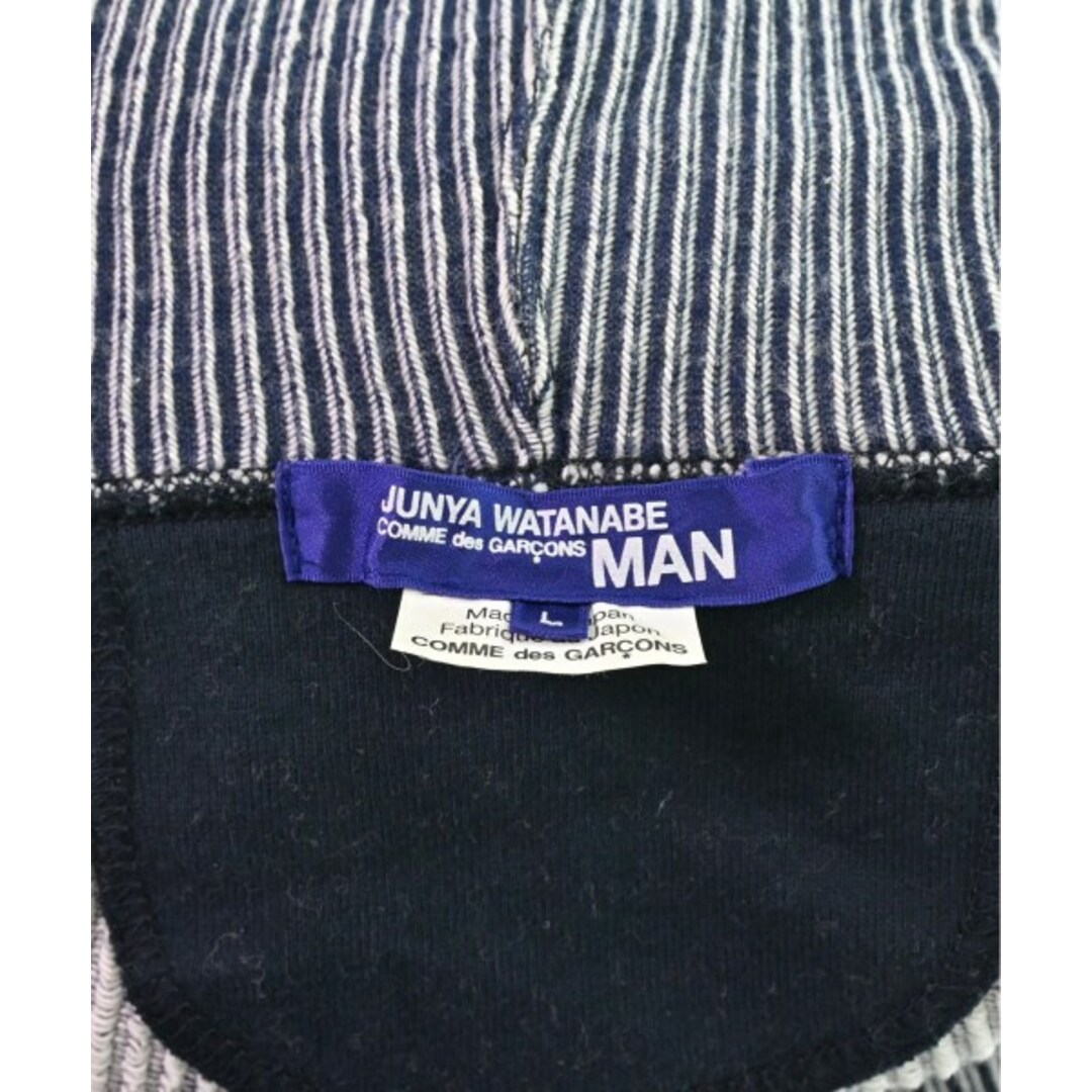 JUNYA WATANABE MAN(ジュンヤワタナベマン)のJUNYA WATANABE MAN パーカー L 紺x白(ストライプ) 【古着】【中古】 メンズのトップス(パーカー)の商品写真